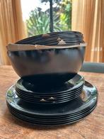 Luminarc glazen servies zwart 19 delig, Huis en Inrichting, Keuken | Servies, Ophalen, Nieuw, Glas, Bord(en)