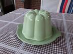 Pastel groene puddingvorm met onderbord, Ophalen of Verzenden