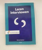 Leren interviewen 9789001862565 - lesboek, Overige vakken, Verzenden, Zo goed als nieuw, Noordhoff Uitgevers