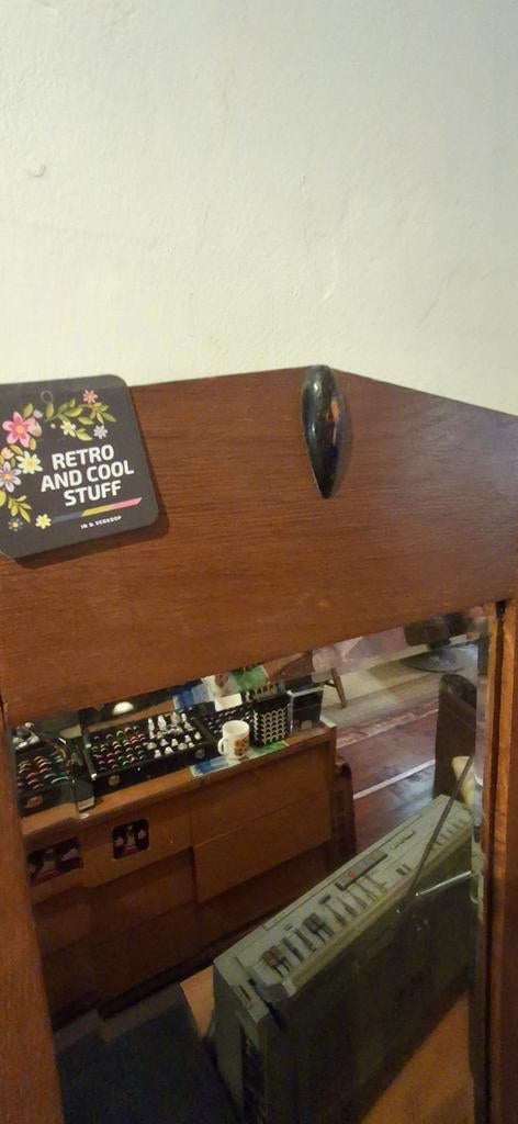 Vintage Spiegel met Houten Frame, Ophalen of Verzenden, Rechthoekig, 50 tot 100 cm, 100 tot 150 cm