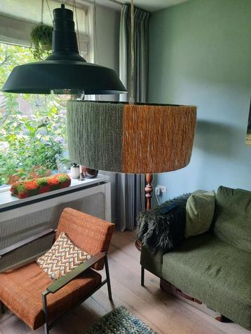 Lampenkap draadkap vintage natuur kleuren. beschikbaar voor biedingen