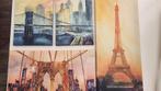 IKEA GRÖNBY City Icons set van 4, Ophalen, Gebruikt, Schilderij, 75 cm of meer