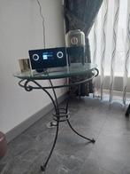 2 Gietijzeren Bijzettafeltjes, Huis en Inrichting, Tafels | Bijzettafels, Ophalen, Minder dan 55 cm, Rond, 60 cm of meer