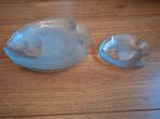 6 grote en 3 kleine Vintage Arcoroc glazen visborden., Glas of Glazen, Ophalen of Verzenden, Overige stijlen, Glas