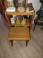 Eikenhouten bijzettafel setje., Huis en Inrichting, Tafels | Bijzettafels, Minder dan 55 cm, Gebruikt, Rechthoekig, Hout