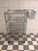 Vintage keukentrolley metaal, Huis en Inrichting, Gebruikt, Minder dan 100 cm, 25 tot 50 cm, 50 tot 100 cm