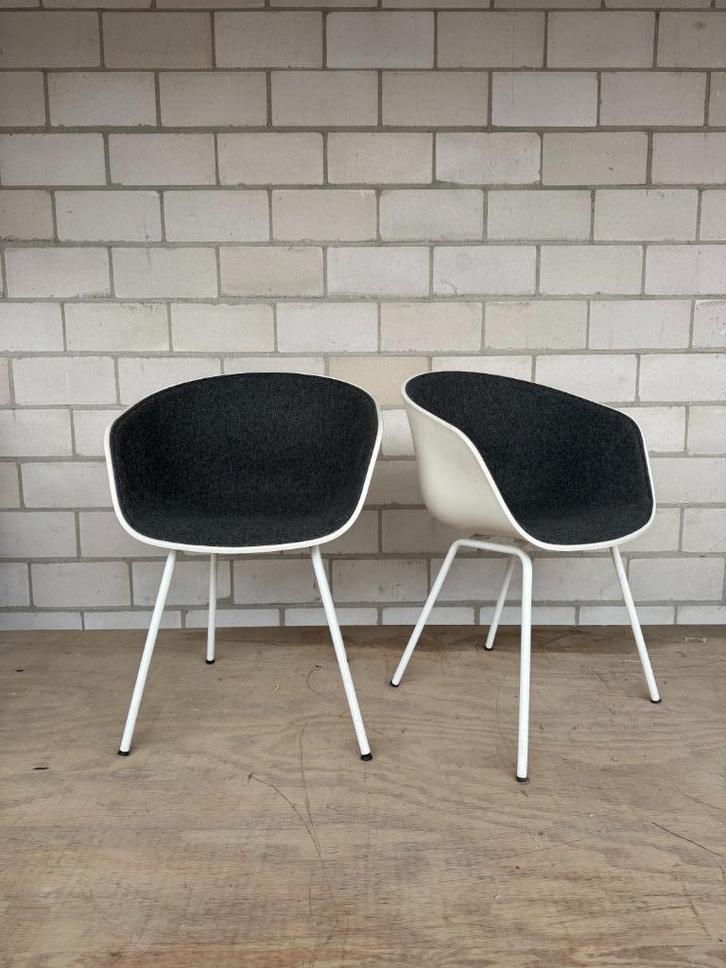 HAY AAC26 chair (wit/grijs), Huis en Inrichting, Stoelen, Gebruikt, Eén, Kunststof, Metaal, Stof, Wit, Ophalen