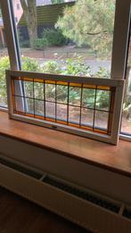 Antiek art deco glas in lood raam afmetingen 40 bij136,5 cm, Antiek en Kunst, Curiosa en Brocante, Ophalen