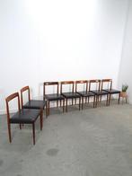 Design set Lubke stoelen met palissander hout, Vijf, Zes of meer stoelen, Gebruikt, Vintage design palissander Lubke stoelen, Ophalen of Verzenden