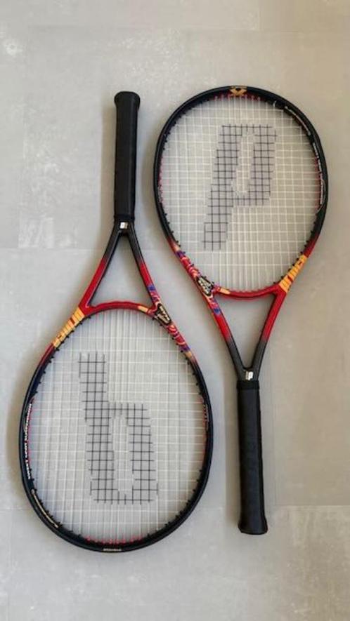Prince Thunderbolt Oversize Longbody (2x) | Grip L3 en L4, Sport en Fitness, Tennis, Zo goed als nieuw, Racket, Prince, L3, Ophalen of Verzenden