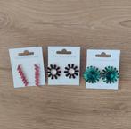 Nieuw - 3x oorbellen stekers, Overige materialen, Overige kleuren, Verzenden, Nieuw