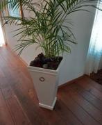 Houten Plantenbak 70cm plantenzuil vaas incl palm  Eindhoven, Ophalen, Zo goed als nieuw