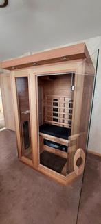 Infraroodcabine 2 persoons - Rood Cederhout - Perfecte Staat, Ophalen, Zo goed als nieuw, Infrarood, Complete sauna