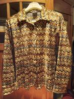 Vintage Blouse - Vroom & Dreesmann, Kleding | Dames, Blouses en Tunieken, Bruin, Maat 42/44 (L), Vroom & Dreesmann, Ophalen of Verzenden