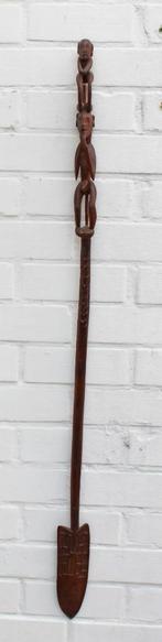 OUDE ASMAT staf uit IRIAN JAYA - PNG  papua, Antiek en Kunst, Kunst | Niet-Westerse kunst, Ophalen of Verzenden