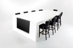 Grote hoge conferentietafel / vergadertafel met krukken, Ophalen, 150 tot 200 cm, 200 cm of meer, Zo goed als nieuw