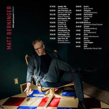 Matt Berninger Tivoli Utrecht 31 augustus 2025 beschikbaar voor biedingen