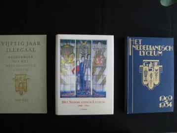 3 gedenkboeken Nederlandsch Lyceum Den Haag 1909 - 1991 beschikbaar voor biedingen