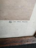 PRACHTIGE OUDE ETS UIT BELGIË GESIGNEERD 55X46 CM LIJST MAAT, Antiek en Kunst, Kunst | Etsen en Gravures, Ophalen of Verzenden