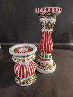 2 Grote Blond Amsterdam Kerst Kandelaars, Overige materialen, Rood, 25 tot 50 cm, Ophalen of Verzenden