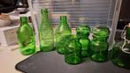 Groen en bruin glas glaswerk, Ophalen of Verzenden, Gebruikt