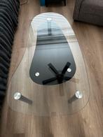 Moderne glazen salontafel – dubbel blad – organische vorm, Ophalen, 100 tot 150 cm, 50 tot 100 cm, Minder dan 50 cm