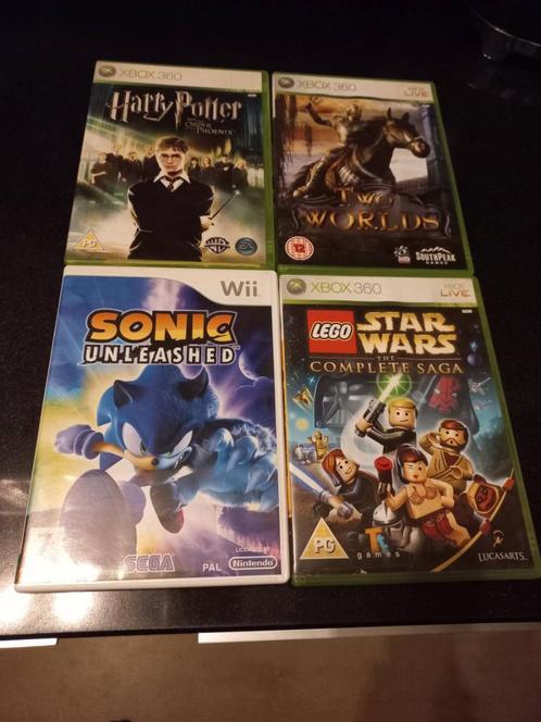 3x XBOX 360 ; Star Wars Harry Potter Two Worlds + SONIC Wii, Spelcomputers en Games, Games | Xbox 360, Gebruikt, Avontuur en Actie