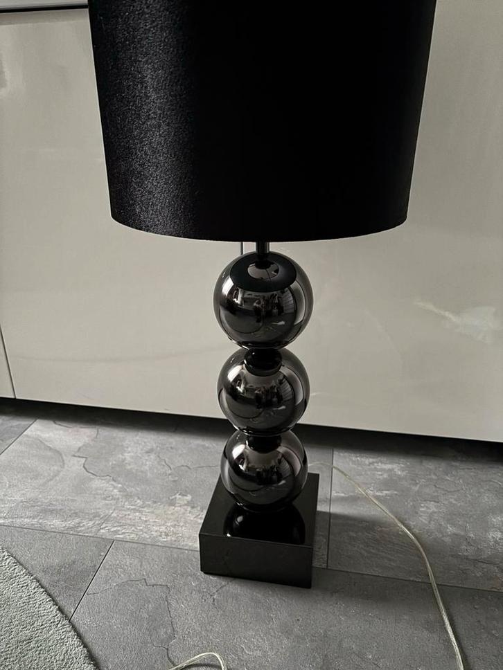 Zwarte bollamp Eric Kuster Stijl - 70cm Hoog, Huis en Inrichting, Lampen | Vloerlampen, Zo goed als nieuw, Minder dan 100 cm, Stof