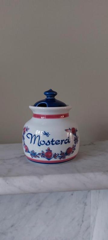 Vintage Zenith Gouda Mosterdpotje Handbeschilderd beschikbaar voor biedingen