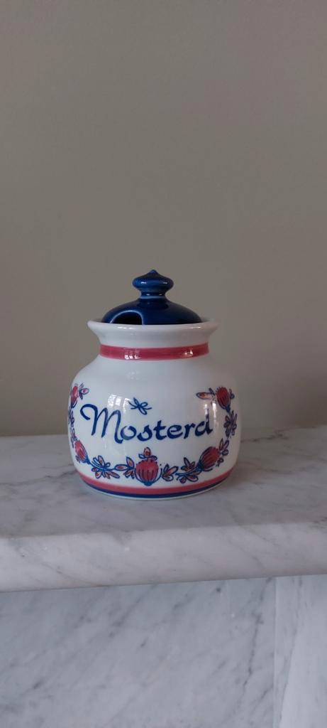 Vintage Zenith Gouda Mosterdpotje Handbeschilderd, Antiek en Kunst, Antiek | Keramiek en Aardewerk, Ophalen of Verzenden