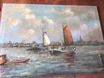 Olieverf op doek 50 cm bij 70 cm, Antiek en Kunst, Kunst | Schilderijen | Klassiek, Ophalen of Verzenden