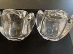 2x Kristallen HOLMEGAARD Denmark  "Lotus" small, Ophalen of Verzenden