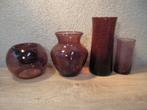 Vintage gekleurd glas, Ophalen of Verzenden