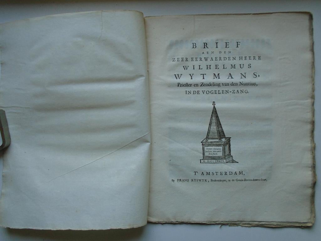 Brief aen den zeer eerwaerden heer Wilhelmus W(1736), Antiek en Kunst, Antiek | Boeken en Bijbels, Ophalen of Verzenden, Johannes Trees(toegeschreven)