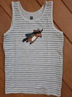 HEMA hemd wit zwart streepjes bever maat 110 / 116, Kinderen en Baby's, Kinderkleding | Maat 110, Nacht- of Onderkleding, Meisje