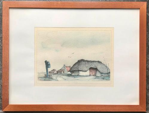 Antieke Ets “Het Kapelletje” van Dirk Baksteen (1886-1971), Antiek en Kunst, Kunst | Etsen en Gravures, Ophalen of Verzenden