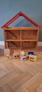 houten poppenhuis met accessoires, Kinderen en Baby's, Speelgoed | Poppenhuizen, Ophalen, Gebruikt, Poppenhuis
