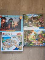 Te koop 4 legpuzzels, Ophalen of Verzenden, 500 t/m 1500 stukjes, Zo goed als nieuw