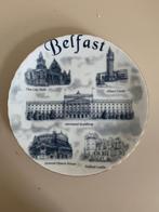 Mooi zwart wit gedecoreerd wandbord / sierbord belfast.   Me, Ophalen