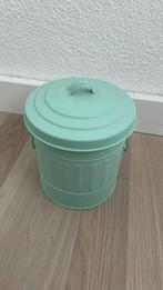 Mini prullenbak licht groen, Ophalen, Zo goed als nieuw, Kunststof, Minder dan 50 cm