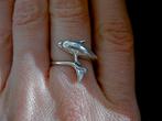 Zilveren 925 zilver ring met een mooie dolfijn maat 17.25, Sieraden, Tassen en Uiterlijk, Ringen, Verzenden, Nieuw, 17 tot 18