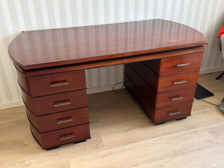 Art deco bureau en dressoir Jan Frantzen, Huis en Inrichting, Bureaus, Gebruikt, Bureau, Ophalen