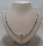 Zilveren Pandora snake ketting met bol slot nr.1800, Verzenden, Zo goed als nieuw, Zilver, Zilver