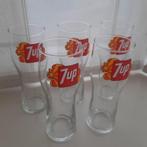 5 vintage 7up glazen, Ophalen of Verzenden, Zo goed als nieuw, Frisdrankglas