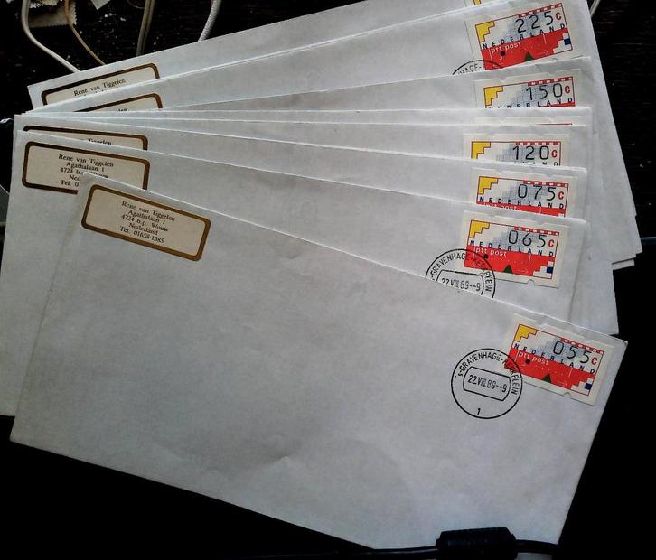 1989 14 enveloppes met automaatzegels Nederland, Postzegels en Munten, Postzegels | Nederland, Verzenden