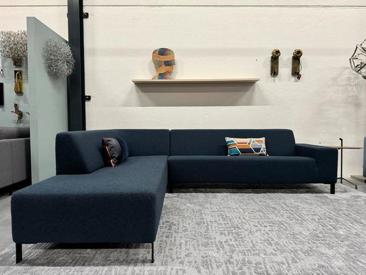 Nieuw Gelderland 6511 Hoekbank Blauw Zero 006 stof Design, Huis en Inrichting, Banken | Bankstellen, Nieuw, Hoekbank, Vierpersoons of meer