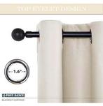 Licht-beige Isolerende thermische gordijnen 140 x 220 set, Huis en Inrichting, Stoffering | Gordijnen en Lamellen, 100 tot 150 cm