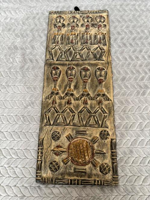 Afrikaans kalebasreliëfpaneel Dogon - deurbord, Antiek en Kunst, Kunst | Niet-Westerse kunst, Ophalen of Verzenden