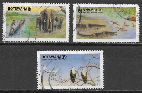 Botswana 1991 Toerisme olifant krokodil visarend vliegtuig, Postzegels en Munten, Postzegels | Afrika, Gestempeld, Overige landen