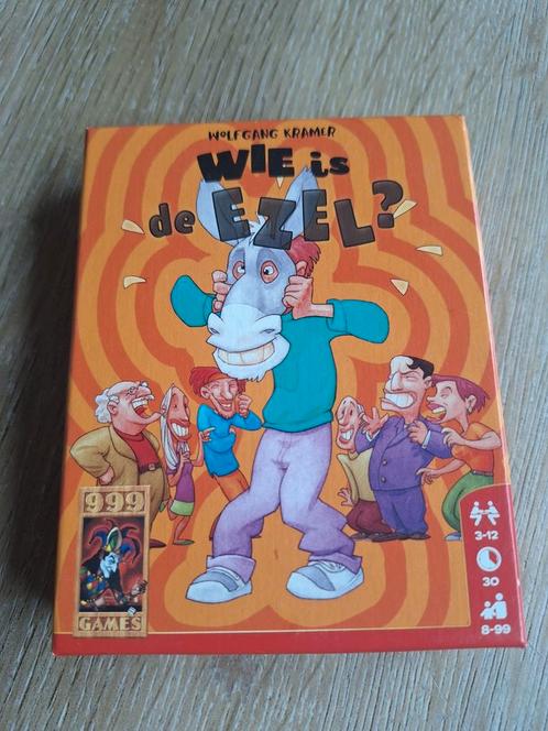 Wie Is De Ezel?,Kaartspel, 999 Games,Compleet!!!, Hobby en Vrije tijd, Gezelschapsspellen | Kaartspellen, Zo goed als nieuw, Een of twee spelers